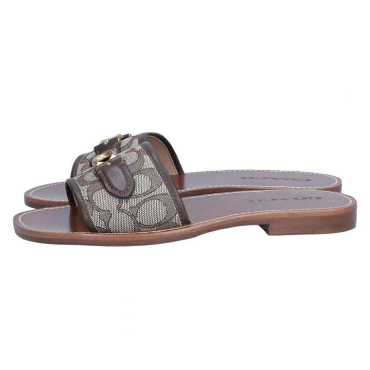 Coach SANDALS INA JACQUARD SANDAL CI202VJN BROWN (MAPLE/OAK