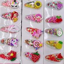 Kit 5 Pzs Broches Horquillas Cucas De Cabello Para Niñas - Rosa - Ver 4