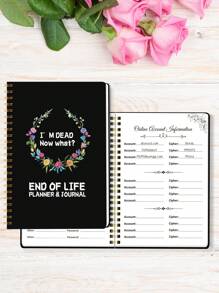 Plan de vida previo - Organizador de funeral de 5.7x8.1 pulgadas con carta a seres queridos, guía de cuidados y página de deseos, sección de documentos importantes
