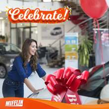 Happy Birthday Bow, Car Bow Ribbon, Giant Car Bow (Matte Red, 30 Inch) Big Gift Bow, Giant Bow For Car, Birthday Bow, Huge Car Bow, Car Bows, Big Red Bow, Bow For Gifts, Gift Wrapping Car Decor - Red - View 6