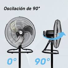 ALLIDEA Ventilador eléctrico 3 en 1 de alta velocidad 18", mando a distancia,velocidad y dirección del viento ajustables, tres formas de uso, ventilador eléctrico silencioso - Tipo de Enchufe A USA (110-127V) - Ver 8