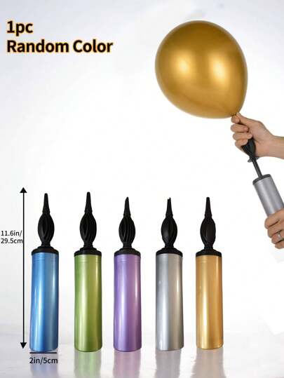 kumozawa 1pc Plastic Balloon Inflator, Random Color Balloons Manual Pump For Party, Balloons Supplies Accessories