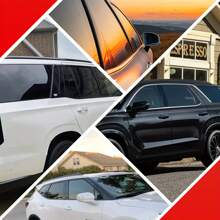 20inch * 10FT Uncut Car Window Tint Film Roll 1% / 5% / 15% / 25% / 35% / 50% VLT Auto Window Tint Window Privacy Film, Heat & UV Block And Scratch Resistant, Blackout Window Film For Car Home Office Glass