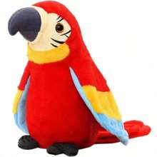 1 pieza (Loro que habla y canta) (Versión básica sólo habla) Muñeco de peluche: Mascota de peluche interactiva de 9" que agita las alas y repite tus palabras - ¡El mejor regalo de Navidad para niños!, Regalo de Navidad