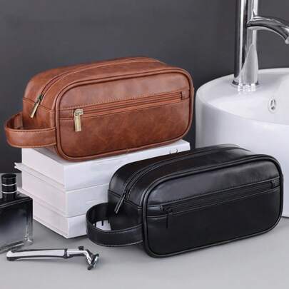 1pc Business Travel Toiletry Bag, Outdoor Large Capacity Men's PU Leather Portable Cosmetic Organizer Bag Makeup Travel Toiletry Organizer Essentials Gifts Storage Zipper Accessories Nail Bags, Makeup Bag, Vanity, Makeup Organizers, Toiletry Bag, Desk Organiser, Cosmetic Bag, Makeup Pouch, Cosmetic Bag, Small Makeup Bag, Cosmetic Bag, Large Makeup Bag, Christmas Gifts, Pouch, Clutch / Small Handbag, Makeup Organizer, Pouch, Brush Holder, Mini Pouch, Large Capacity Pouch, Christmas Gifts, Pouch, Makeup Pouch, Travel Essential