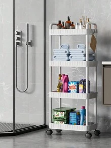 Giá để đồ đứng trên sàn phòng tắm để đựng đồ vệ sinh cá nhân, mỹ phẩm & đồ dùng giặt giũ, tủ đựng đồ có khe hẹp, đồ trang trí phòng tắm, đồ dùng phòng tắm mùa hè - Nhiều màu - Xem 3