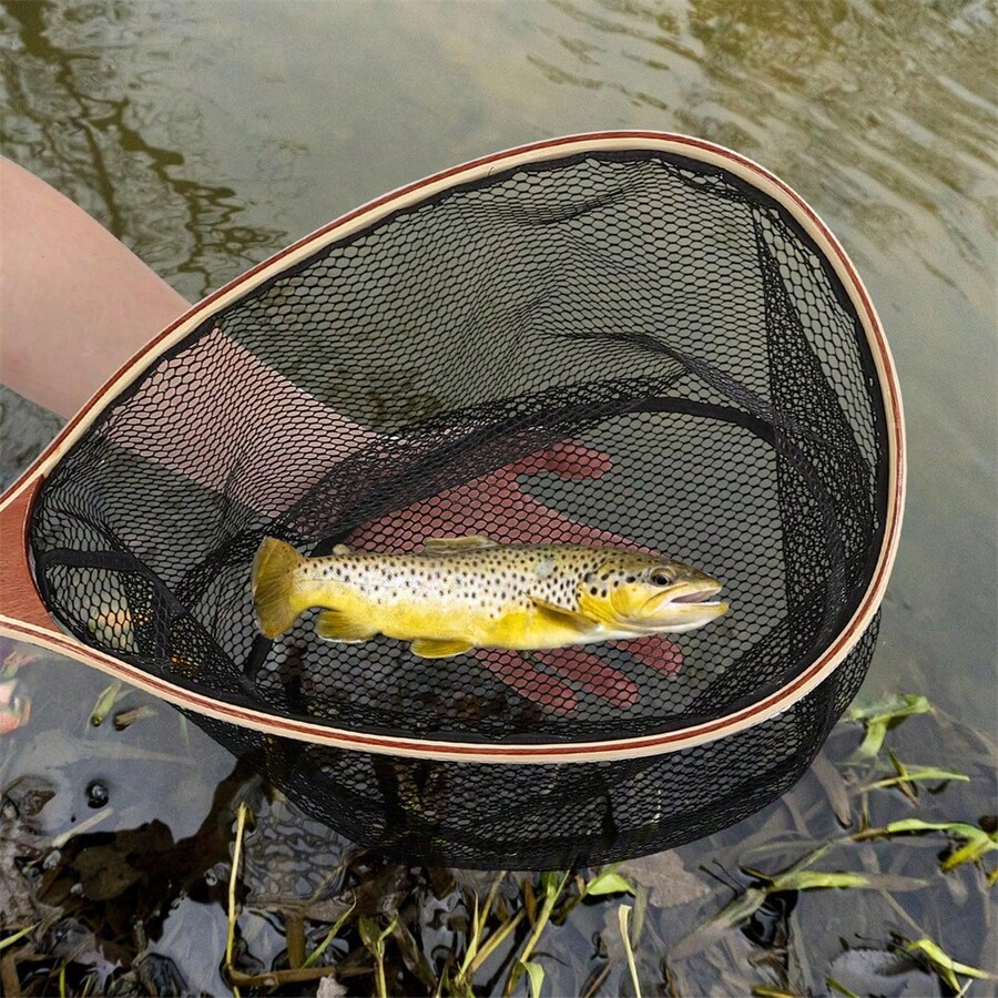 Fly Fishing Net Trout Net, Soft Mesh Fishing Net, Fish Landing Net With