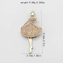 1 Stück dekorativer Legierungs-Anti-Expositions-minimalistischer Multi-Kristall Tanzende Mädchen Tänzer Muster süßer bohemischer Zinklegierungs-Anhänger, geeignet für alle Jahreszeiten Halloween Schmuck Kostümzubehör Taschencharms Bürozubehör