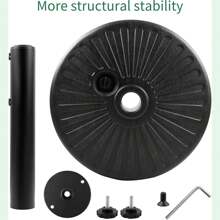 50Lbs Patio Umbrella Base, Outdoor Umbrella Stand Water Filled Stand, Market Patio Outdoor Heavy Duty Umbrella Holder (Black) - màu đen - Xem 6