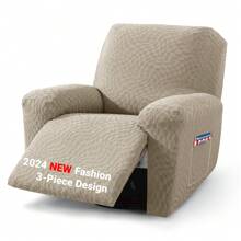 Sofa Recliner Covers Newest 5-Piece, Fashion Recliner Couch Slipcovers With Pockets Both Side, 2024 Soft Durable Jacquard Fabric Pet Friendly Lazy Boy Reclining Protector