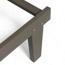 ARIANA KD WOOD CHAISE LOUNGE W/ CUSHION - Grey+Wood+Fabric as Pic - View 16