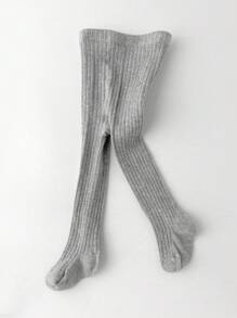 3 Pairs Kids Solid Color Leggings Pantyhose, Versatile Stirrup Tights For Students