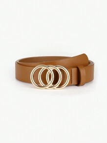 2件套女士时尚腰带，配有三个圆形扣环，适合日常佩戴，易于搭配万圣节、夏季、秋季、上学等场合。 - 彩色 - 查看 24