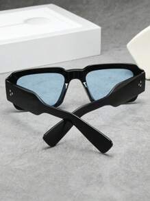 1pc Men's Square Thick Frame High-Quality Personalized Fashionable Glasses, Suitable For Driving, Travel, Leisure, Outdoor Sports And Daily Wear