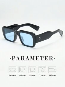 1pc Men's Square Thick Frame High-Quality Personalized Fashionable Glasses, Suitable For Driving, Travel, Leisure, Outdoor Sports And Daily Wear