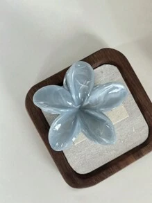 1 pieza Clip de pelo de resina ABS con diseño de flor de unicolor casual y lindo para coleta, clips de pelo frescos y dulces, pinzas de pelo, sujetadores de pelo, accesorios de pelo, clip de garra, accesorio de pelo esencial para vacaciones - Multicolor - Ver 10