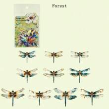 20pcs/Pack PET Material Dragonfly Themed Stickers, For Card Making, Notebooks, Scrapbooking, Stationery Decor DIY - Multicolor - View 8