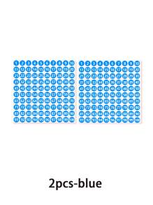 2 件圆形指甲油凝胶颜色标签，防水编号指甲贴纸，具有纯色或激光饰面，非常适合 DIY 美甲、美容用品。