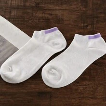 6 Pairs Women Short Socks Low Vamp Socks Cute Boat Socks Short Tube Solid Color Deodorant Ladies Lightweight Socks, Spring/Summer/Autumn