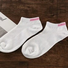6 Pairs Women Short Socks Low Vamp Socks Cute Boat Socks Short Tube Solid Color Deodorant Ladies Lightweight Socks, Spring/Summer/Autumn