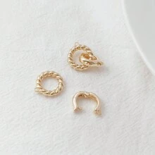 1pc/5pcs Color-Preserving Twisted Rope Clasp Connection Buckle Round Beaded Bracelet Necklace DIY Jewelry Accessories