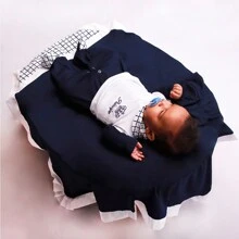 Long Sleeve Jumpsuit + Vest, Prince Gabriel Maternity Outing Kit - 藏蓝色 - 查看 3