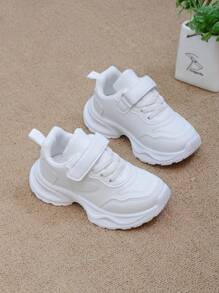 Kids' Fashionable New Chunky Sneakers, Small White Shoes, Outdoor Sports Casual Shoes, Campus Shoes, All Season - White - View 4