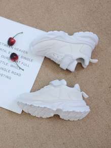 Kids' Fashionable New Chunky Sneakers, Small White Shoes, Outdoor Sports Casual Shoes, Campus Shoes, All Season - White - View 5