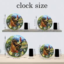 8 Styles Vintage Modern Farmhouse Rooster Wall Clock, Quartz Silent Wooden Clock For Living Room Bedroom Dining Room Office Outdoor Home Decor, Spring Gift 10inch 12inch 14inch 16inch (No Batteries) - Multicolor - View 3