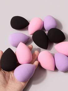 12/4pcs Multifunctional Mixed Shape Cosmetic Sponge, Multi-Color Cosmetic Sponge, Soft Reusable Cosmetic Sponge, Flawless Cosmetic Sponge, Cosmetic Tools, Beauty Mixer, Hydrophilic PU Cosmetic Egg, Suitable For Foundation Make-Up