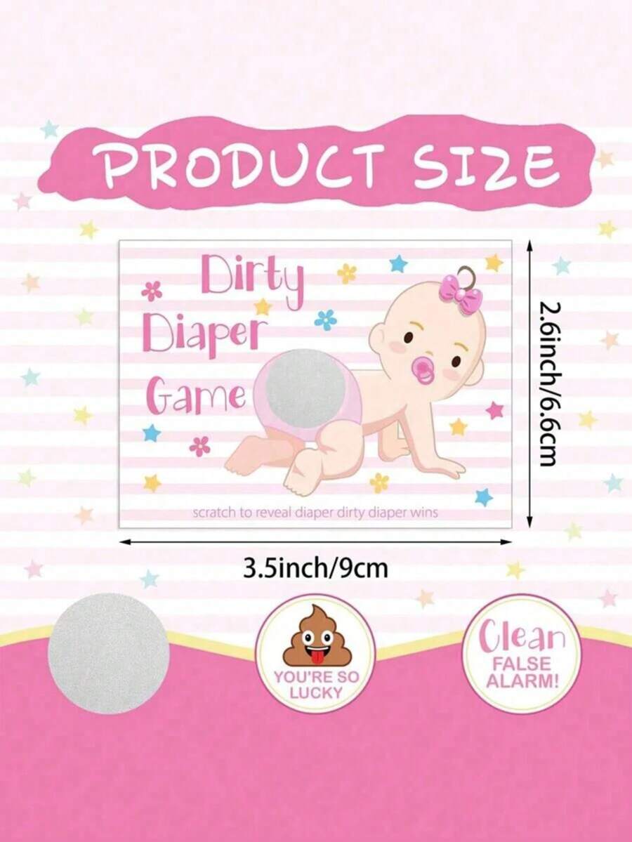 24pcs Baby Gender Reveal Scratch Cards, Party Boy Or Girl Scratch Off
