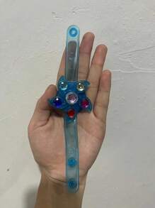 10 件秋季装饰发光手镯玩具旋转陀螺桌，非常适合池塘游戏、池塘派对的池塘玩具、万圣节玩具、圣诞节