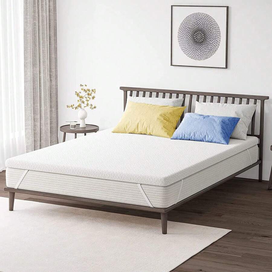 Queen Size Mattress Topper 3 Inch Green Tea Memory Foam Mattress Topper