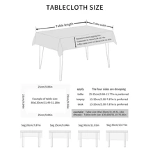 1pc Linen-Feel Tablecloth, Japanese Minimalist Square Design For Kitchen, Dining Room, Living Room, Office Desk, Suitable For Daily Home Decor, Party & Holiday Decoration, Oil & Water Resistant - Navy - View 3
