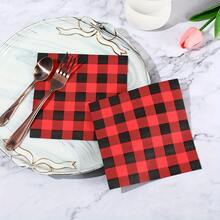 20 chiếc khăn ăn in lưới hai lớp, thích hợp cho gia đình, nhà hàng, tiệc sinh nhật, tiệc tùng, cắm trại, khách sạn, quán cà phê và cốc giấy trang trí, đĩa, dao và nĩa, nhà bếp, phòng tắm, gia đình, nhà cung cấp hộ gia đình - kẻ sọc đỏ - Xem 5
