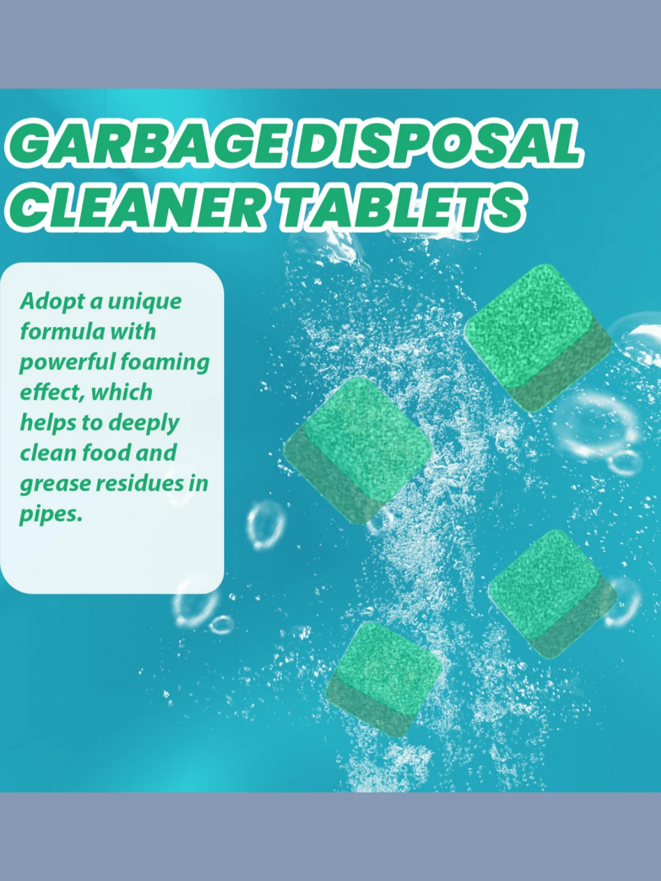 Garbage Disposer Cleaning Block Kitchen Food Waste Disposal Agent Pipe