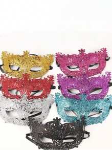 1pc-10pcs Luxury Venice Masquerade Mask, Sexy Fox Eye Mask For Women, Costume Party For Christmas And Halloween - Red - View 3