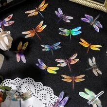 20pcs/Pack PET Material Dragonfly Themed Stickers, For Card Making, Notebooks, Scrapbooking, Stationery Decor DIY - Multicolor - View 1