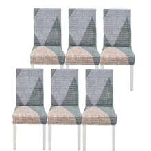 1 Stück / 4 Stücke / 6 Stücke Stretch bedruckte Stuhlbezüge, weiche und passende universelle Schreibtisch Husse, abnehmbar und waschbar Anti-Staub Spandex Stuhlschutz Abdeckung