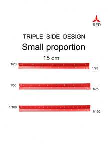 15cm Aluminum Alloy Multi-Scale Ruler, Includes Metric, Architectural And Engineering Scales,Rulers - Multicolor - View 13