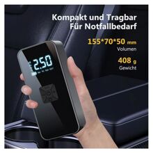 LCD Electric Battery Air Pump Car Bicycle Tire Compressor 150PSI Portable Tire Inflator For Quick Inflation Of Cars, SUVs, Motorcycles And Bicycles Automatically Stop Inflation Various Devices With PSI, KPa, BAR And KG/CM For Quick Switching. Large LCD Display With LED Flashlight - Black - View 8