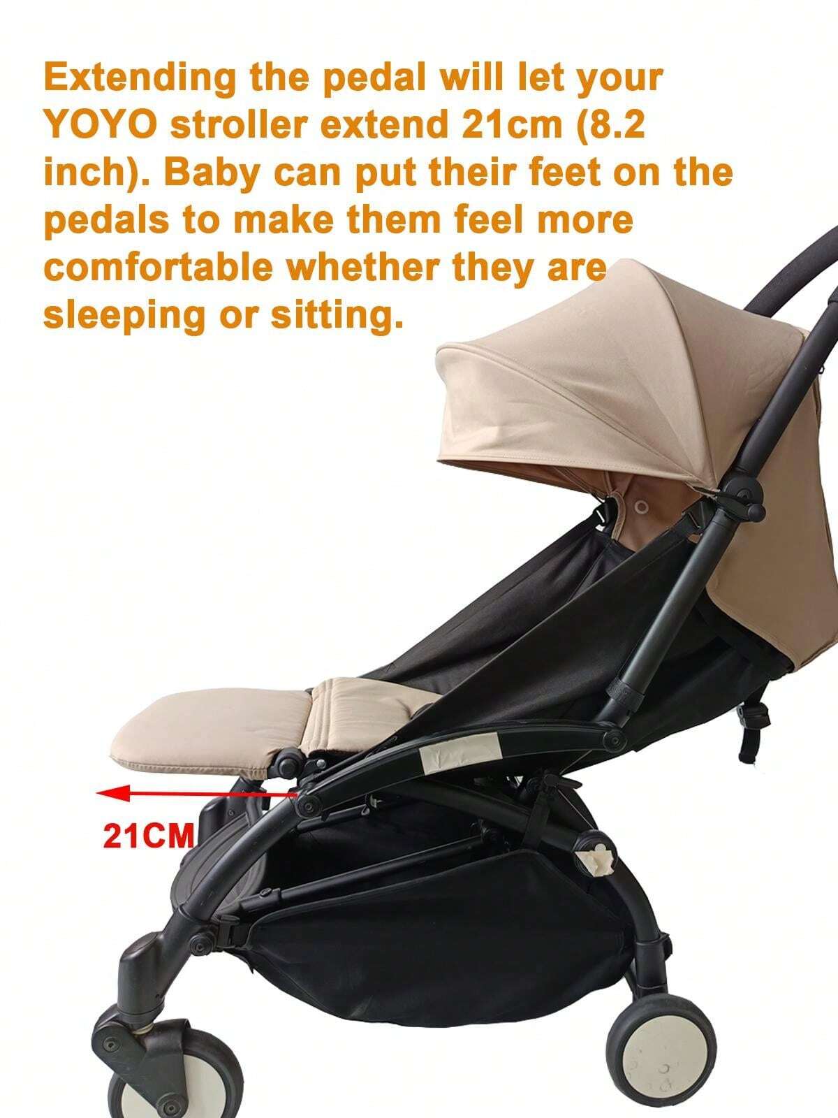 Kinderwagen beensteun compatibel met Babyzen YOYO Opvouwbare