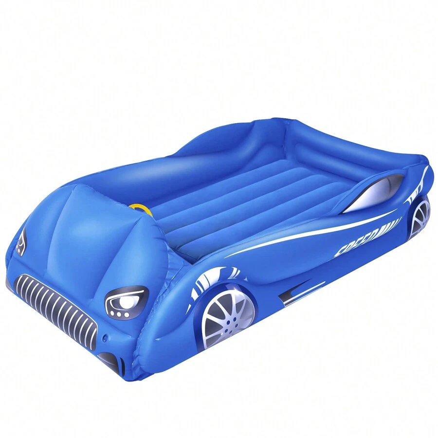 Kids Travel Air Bed Inflatable Toddler Air Mattress With Raised Sides - Màu xanh đậm - Xem 1