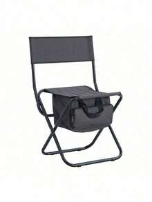2-Piece Folding Outdoor Chair With Storage Bag, Portable Chair For Indoor, Outdoor Camping, Picnics And Fishing,Grey - 灰色+鋼-4 - 查看 8