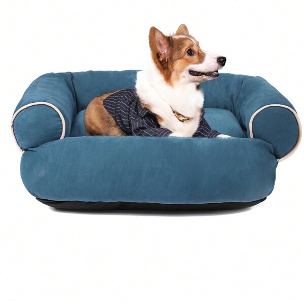 1pc Pet Nest Warm Sleeping Bubble 3-Sided Sofa Pet Bed, High Capacity Dog/Cat Couch Mat