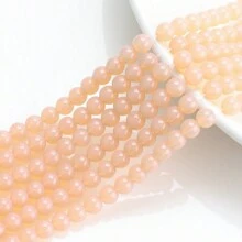 Environ 50 pièces Fil de perles en cristal clair de 8 mm, perles de verre pour la conception de bracelets, colliers, décoration de rideaux