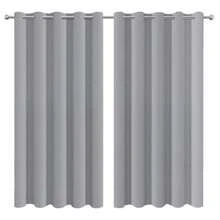 2PCS Blackout Curtains For Bedroom Living Room Eyelet Ready Made Window Curtain Pair
