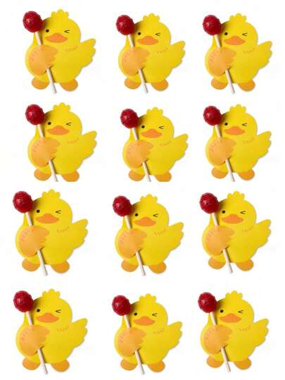 50pcs/Pack Party Favor Gift Lollipop Decor Candy Card Holder, Halloween, Halloween Decoration