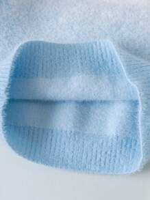 年轻女孩渐变色针织套头毛衣适合休闲、度假、春季、秋季、冬季 - 粉色 - 查看 5