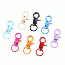 5 pièces Crochet à pression de forme de cœur, pomme, fleur, nœud papillon de couleurs mélangées, porte-clés, fabrication de bijoux DIY, accessoires de sac
